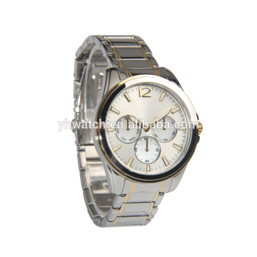 China supplier OEM quartz watch women fashion two tone gold boy watch